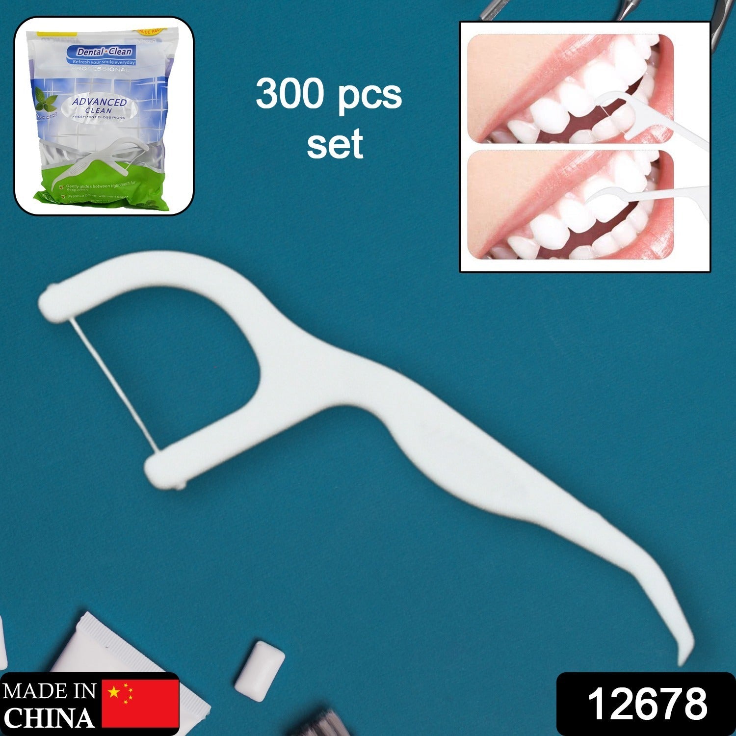 12678 2 In 1 Tooth Picks Flosses, Portable Toothpicks, Resealable Oral Care Dental Flosser, Easy Storage Dental Pick for Fresh Breath and Healthy (300 Pcs Set) 12678 2 In 1 Tooth Picks Flosses, Portable Toothpicks, Resealable Oral Care Dental Flosser, Easy Storage Dental Pick for Fresh Breath and Healthy (300 Pcs Set)
